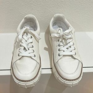 Vince Camuto White Leather Sneakers